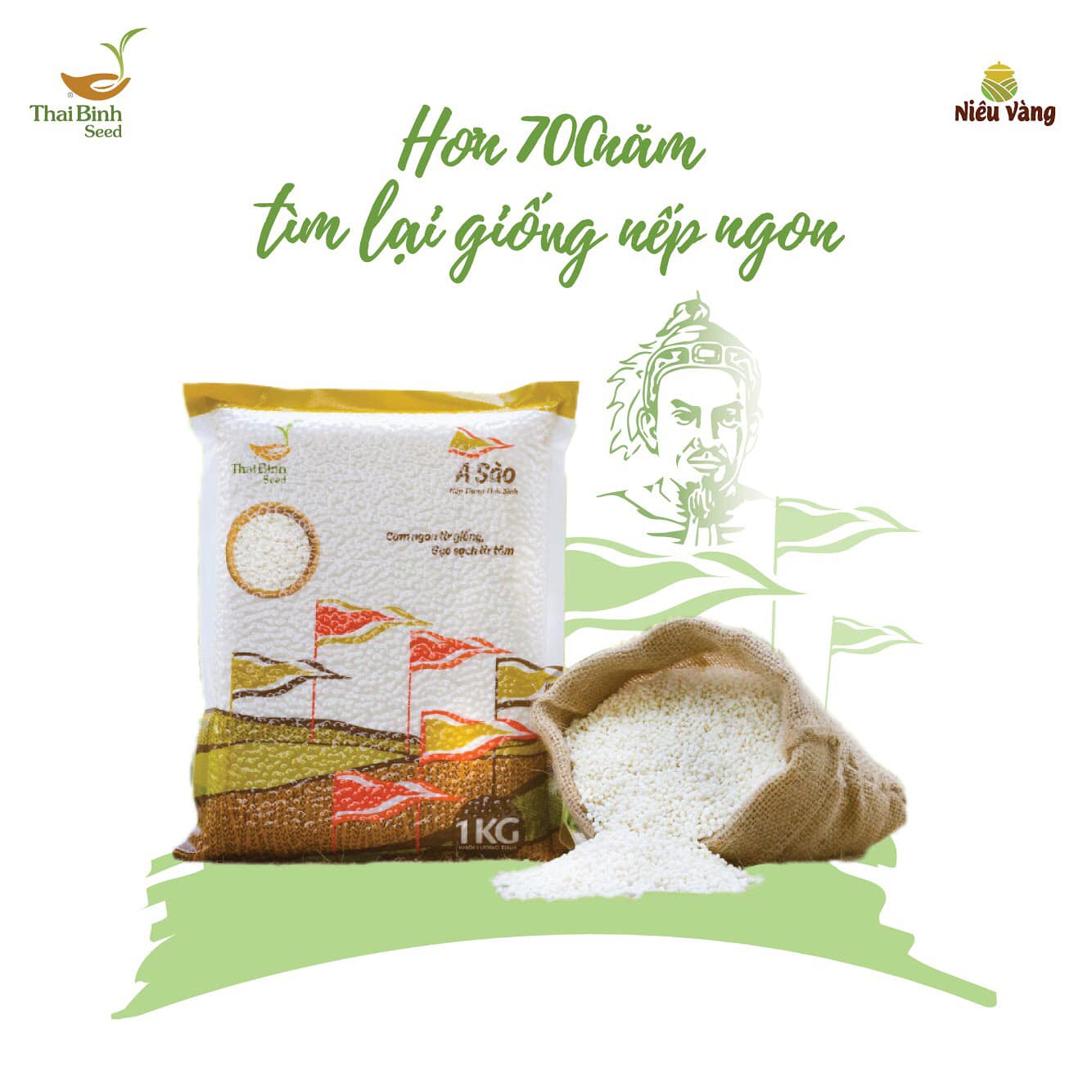 Gạo Nếp A Sào gói 1 kg