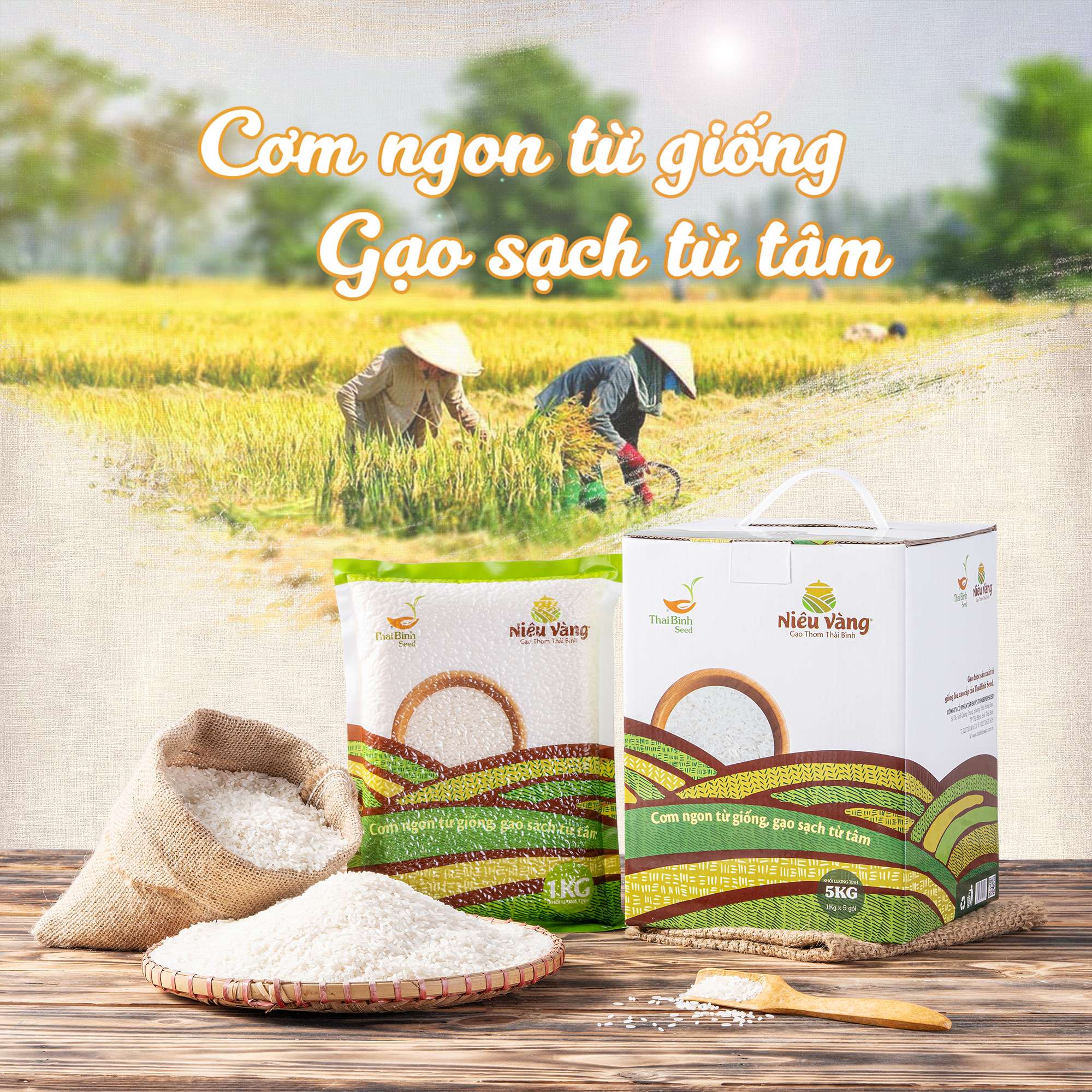 Gạo Niêu Vàng hộp 5 kg